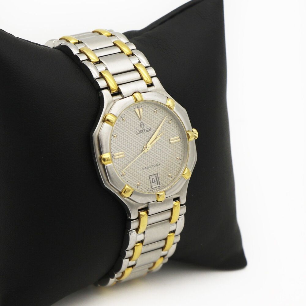 Concord Saratoga Yellow Gold Stainless Steel Date Watch